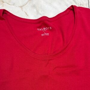 Talbots Vibrant Red Short Sleeve Top